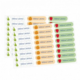 Etiqueta identificativa textil fruta