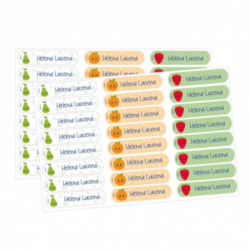 Etiqueta identificativa textil fruta