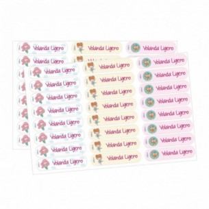 Etiqueta identificativa textil princesas