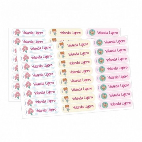 Etiqueta identificativa textil princesas