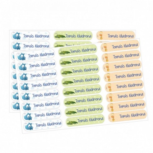 Etiqueta identificativa textil zoo