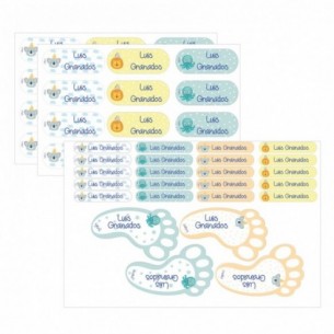 Etiqueta identificativa multiusos fiesta