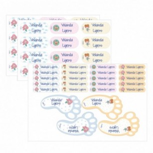 Etiqueta identificativa multiusos princesas