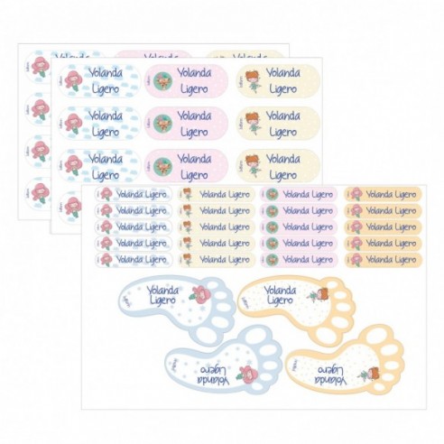 Etiqueta identificativa multiusos princesas