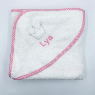 Capa baño corona rosa