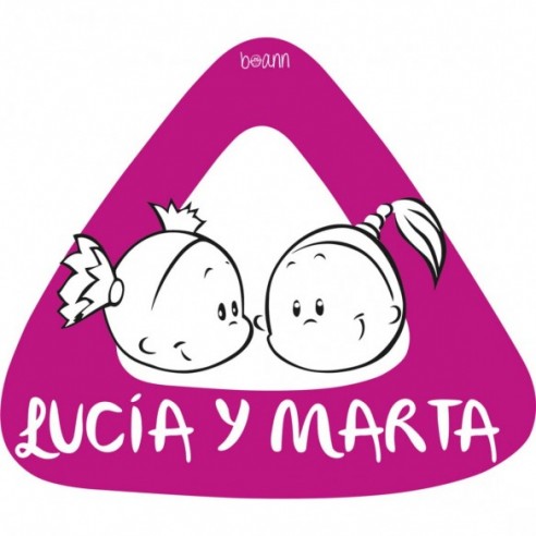 Pegatina bebe a bordo chica/chica