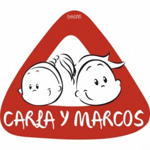 Pegatina bebe a bordo chica/chico